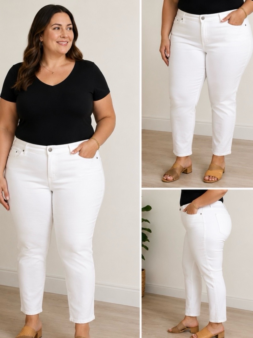 Talbots Off-White Straight Leg Jeans